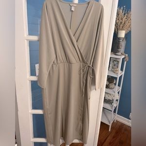 H&M faux wrap midi dress